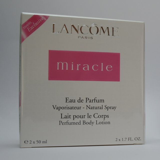 Confezione Lancome Miracle EDP 50ml spray e LC 50ml